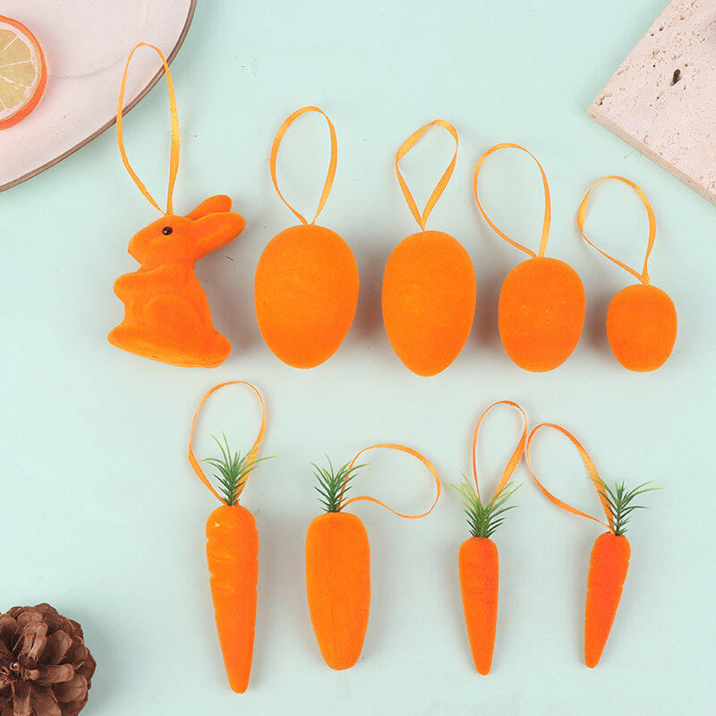 Mini colgante de zanahoria de espuma de felpa Artificial, adornos Diy para fiesta de Pascua, planta de simulación para el hogar, suministros de decoración