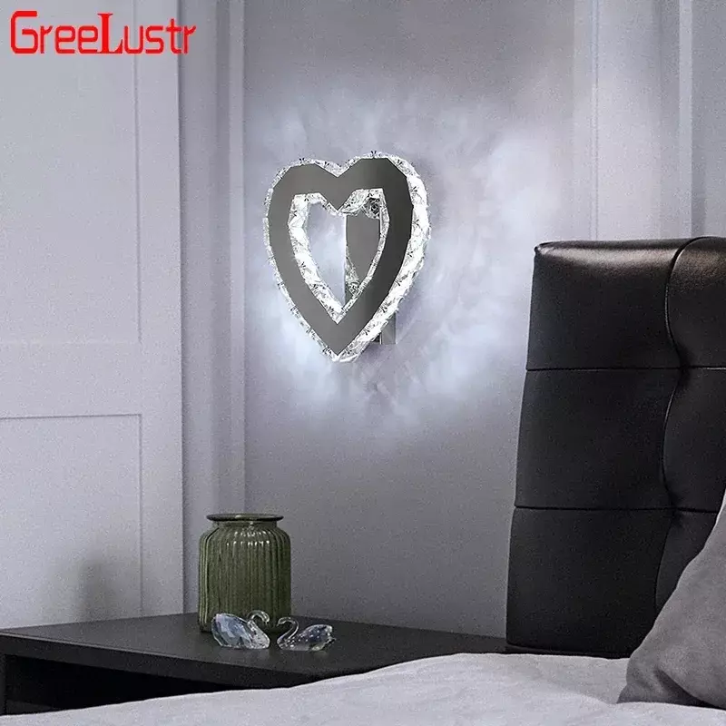 Creative Led Wall Lamp Modern Bedside Corridor Aisle Crystal  Wall Sconce Minimalist Living Room Wall Lighting Decor Fixtures