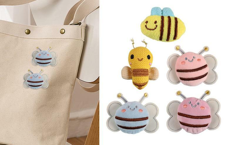 Plush Bee Brooch Pin Brooches Lapel Animal Corsage Pins Decorative Bee Brooches Lapel Badges for Scarves Clothing Jackets