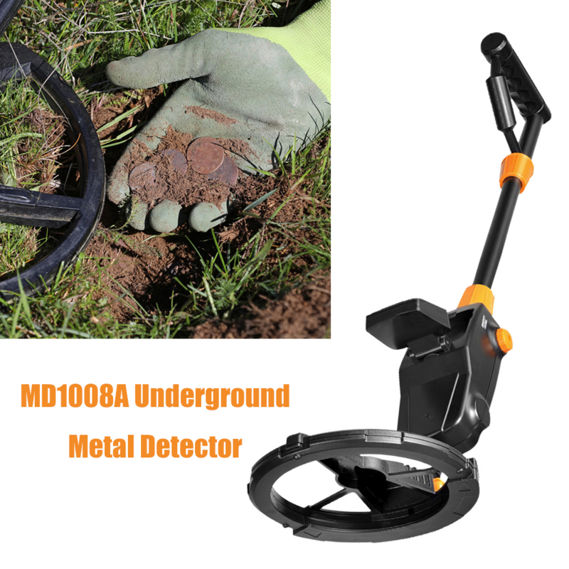 MD1008A Detector de Metais Subterrâneo, LCD Caçador Display Digital, Detectando Pinpointer, Ouro, Prata, Jóias Digger, Busca Tesouro
