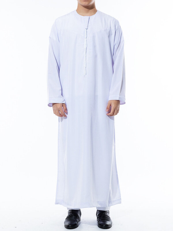 Uomini musulmani Thobe abbigliamento islamico Ramadan Mens abito marocchino Saudi Musulman Abaya caftano Jubah Dubai abiti arabi