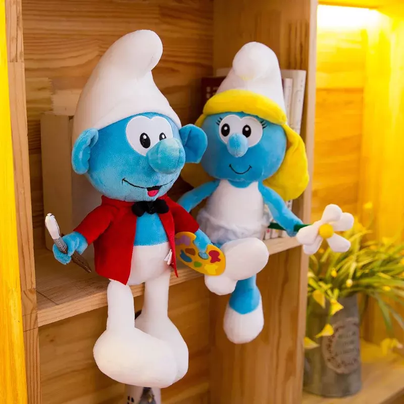 2023 New 40cm Cartoon Character Creative Smurf Cute Plush Toy Kawaii Doll Children’s Soothing Toy Birthday Gift Christmas Gift
