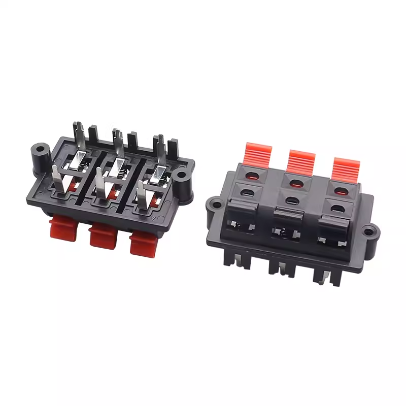WP6-3B Cable clamp 6-position speaker terminal single-row 6P spring connector six-pin in-line test clamp column