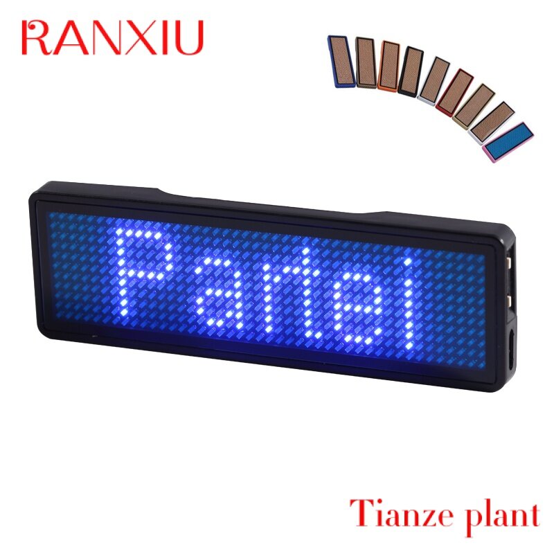 Custom USB Rechargeable Programmable LED Scrolling Message Name Badge