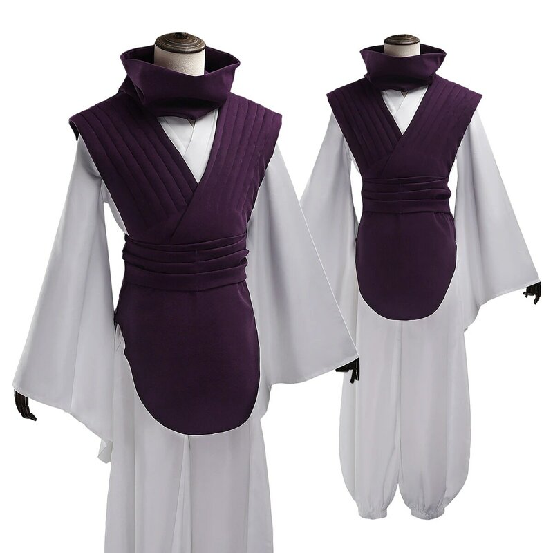 HOLOUN-traje de Cosplay de Jujutsu JJK Manga Anime Choso, chaleco púrpura, cinturón de polaina de cuello, pantalones elásticos blancos, Top de regalo