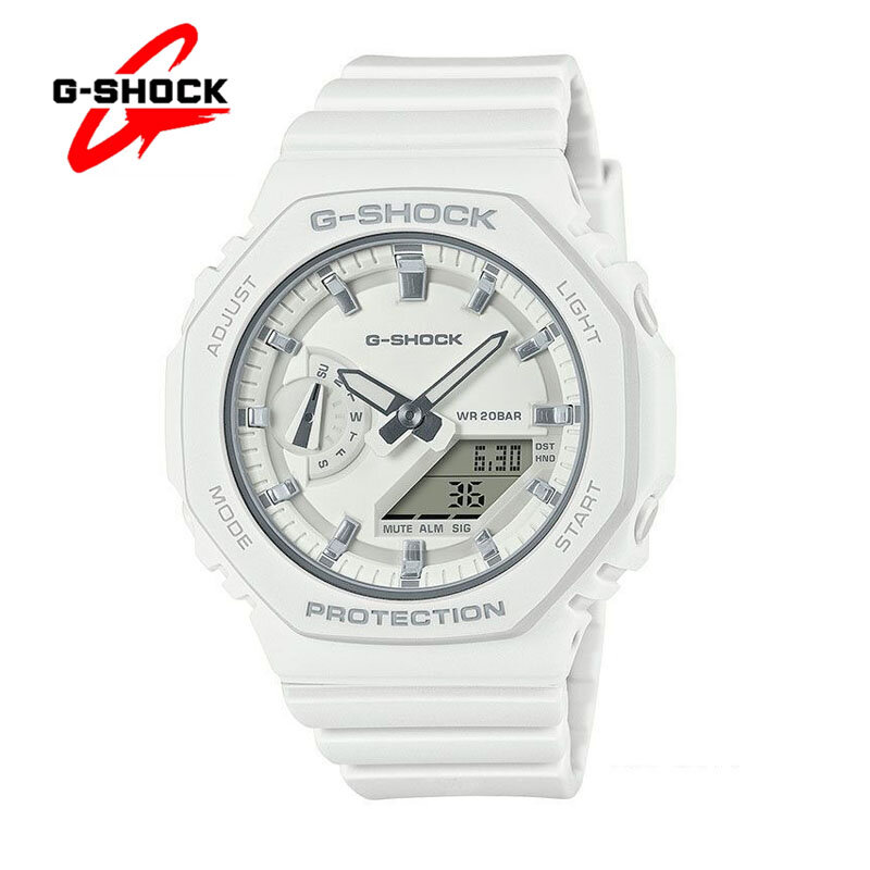 G-SHOCK jam tangan pria GA2100, arloji kuarsa Fashion Reloj untuk pria, Multifungsi olahraga luar ruangan tahan guncangan panggilan LED tampilan ganda