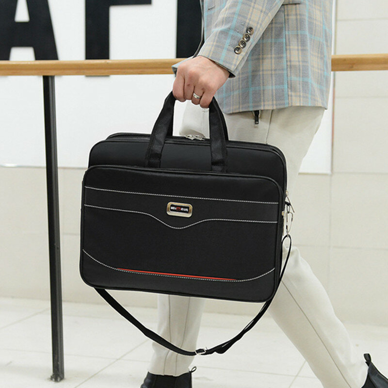 Fashion Large Capacity Men's Briefcase Multifunction 14" Laptop Bag Office Male Shoulder Messenger Bag Business Handbag
