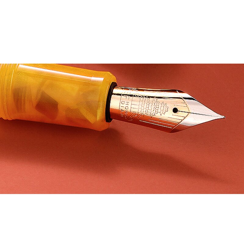 Hongdian N1S resina acrílica pistão caneta-tinteiro, caligrafia retro, estudante requintado, negócios, presente do escritório, EF Nib, 0,5 milímetros