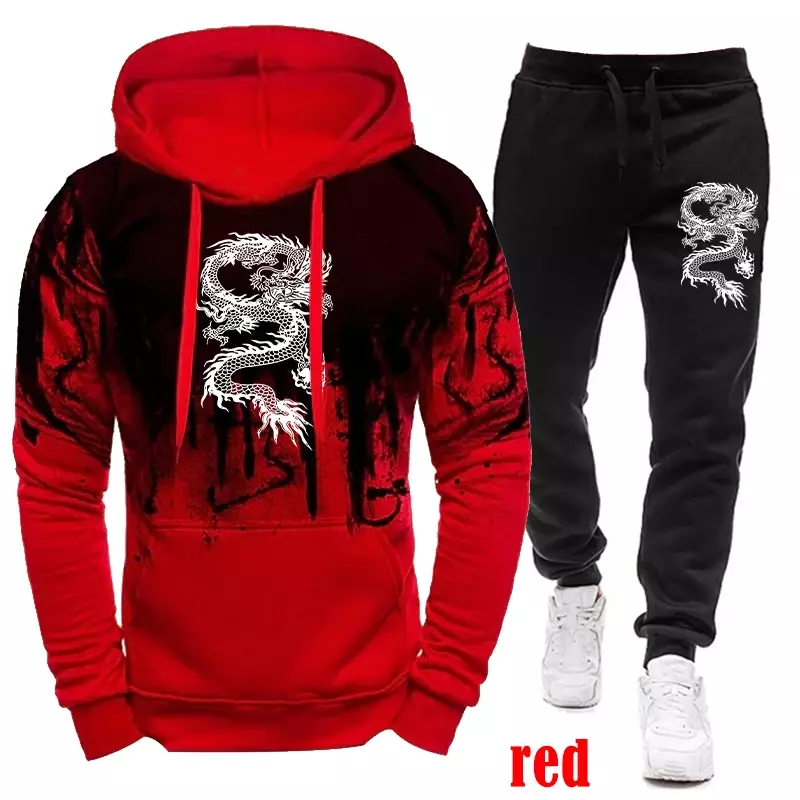 Autumn Winter Men's Tracksuit Mens Casual Sports Wear Fashion Male Pullover Sweatershirt Jogging Suits Mens Outfits