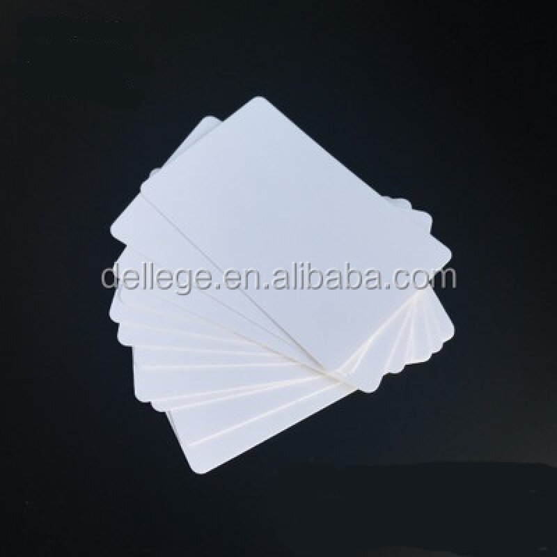 Tarjeta de PVC CR80 en blanco y blanco para impresora de tarjetas de plástico, gran oferta, 100 piezas