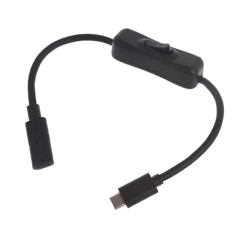 Кабель USB C к USB C, тип C, штекер, тип C, гнездо, с переключателями, зарядный кабель для синхронизации данных, шнур-адаптер 10