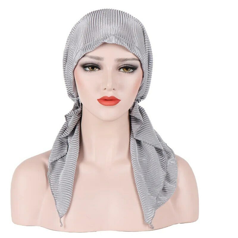 Nowe mody muzułmanka wewnętrzna Hijabs kapelusze Turban z łbem kapelusz czapka damska akcesoria do włosów muzułmańska chusta z kapturem straty