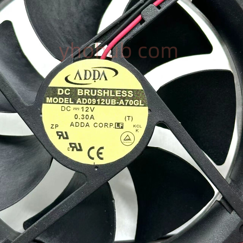 ADDA AD0912UB-A70GL G DC 12V 0.30A 90X90X25mm Serverพัดลมระบายความร้อน