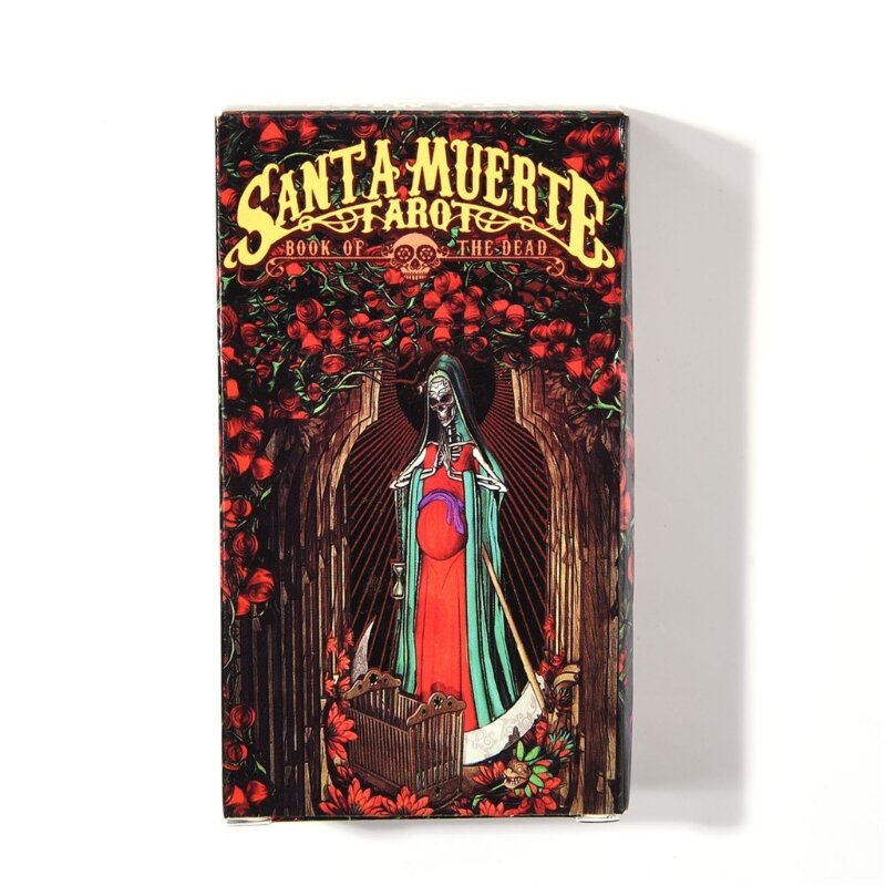 Karty do tarota Deck, Santa Muerte Tarot wróżbiarstwo karty do gry, Family Party gra planszowa karty do gry dla początkujących w/ Guidebook nowość