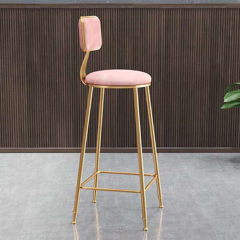 Nordic Luxo Minimalista Bar Cadeiras, Recepção, Coffee Shops, Encostos de lazer, High Legged Table Stool