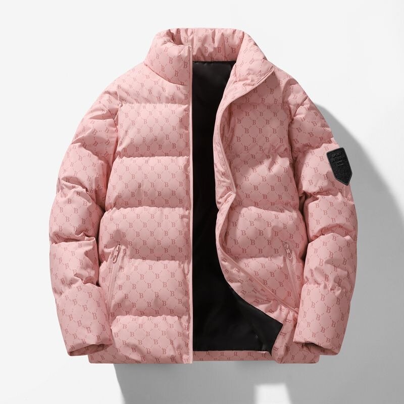 남성용 다운 코튼 코트, 겨울 재킷, 짧은 루즈 심플 파카, 두껍고 따뜻한 패션 아웃웨어, 연인 레저 오버코트, 2023 신상