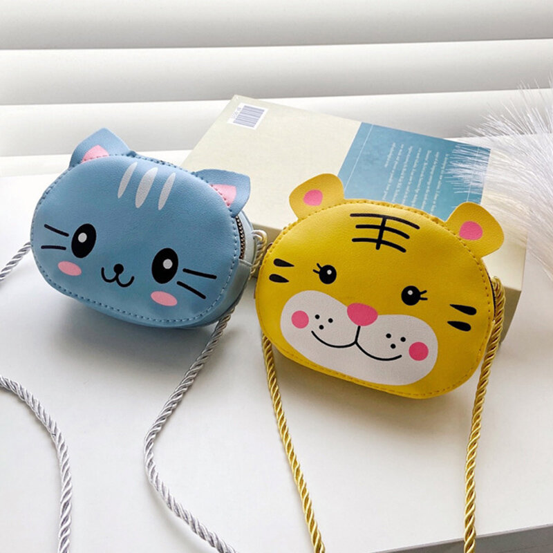 Nowa kolekcja PU skórzane dziecięce dziewczęce torby na ramię Cute Cartoon portmonetka w kształcie zwierzaka torebka dziecięca portfel mała portmonetka
