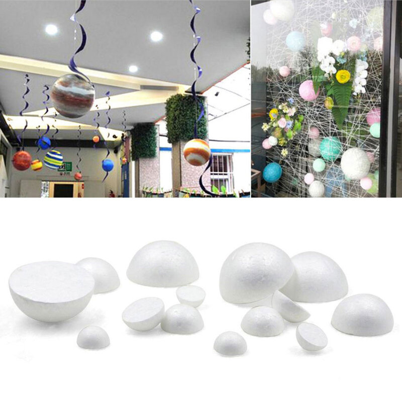 Hemisphere Foam Ball Durable Flower Ball Foam 1 Pcs 6 Sizes Blank DIY Foam Ball Hemisphere Foam Polystyrene Round