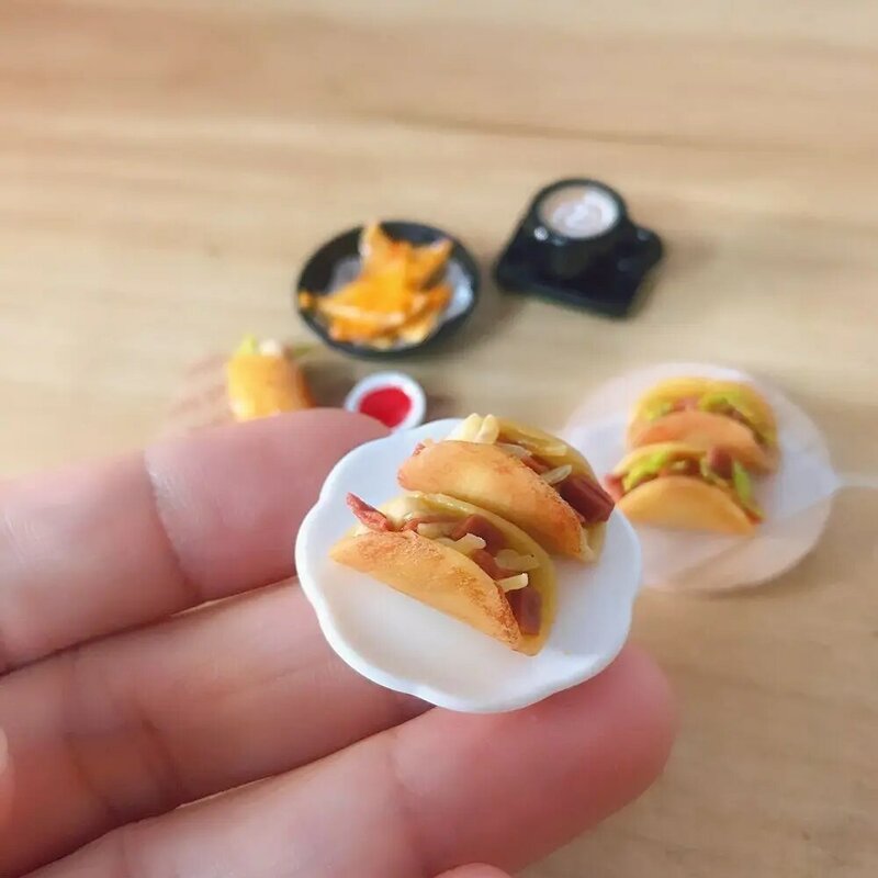 Масштаб 1/12 миниатюрный кукольный домик tacos запекание burrito для Blyth OB11 BJD кукольный домик кухня игрушки аксессуары