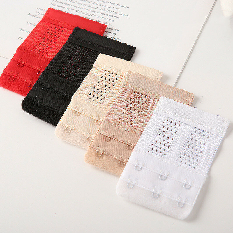 5Pcs Nylon Extenders Buckle Extension for Women Girl 1/2/3/4 Hooks Soft Bra Strap Extender Sewing Tool Hook Intimates Accessoies