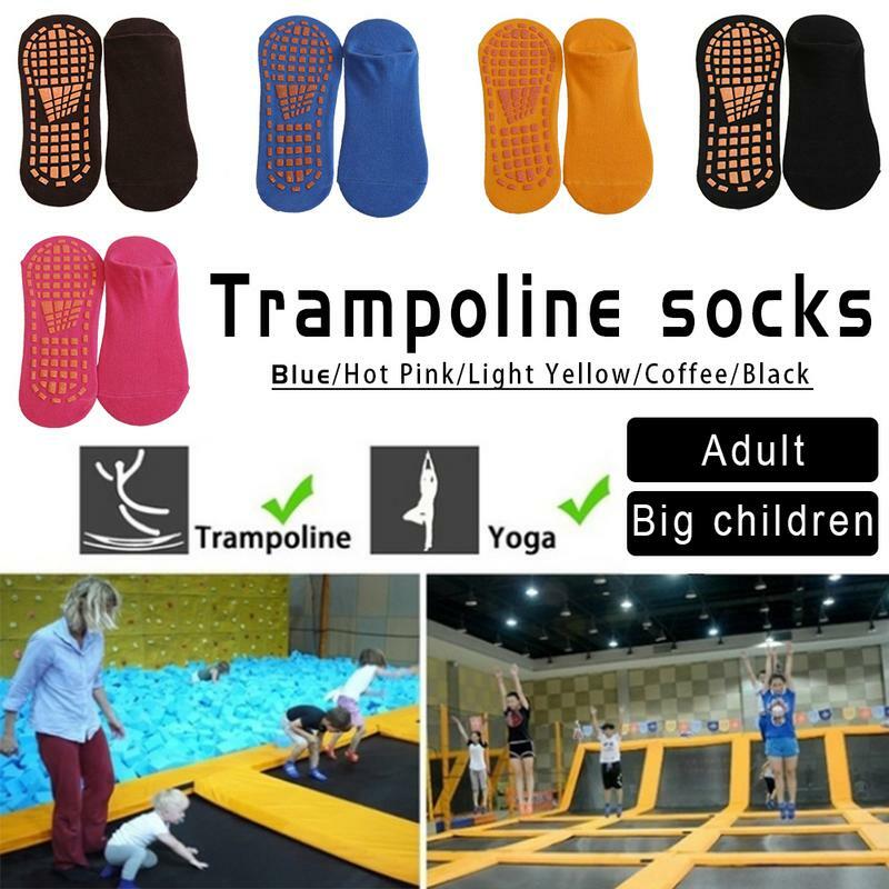 ถุงเท้าแฟชั่นเด็กหญิงและเด็กชายผ้าฝ้าย Trampoline ถุงเท้าฟุตบอลฟุตบอลกีฬาถุงเท้าลื่นถุงเท้าตลกถุงเท้า