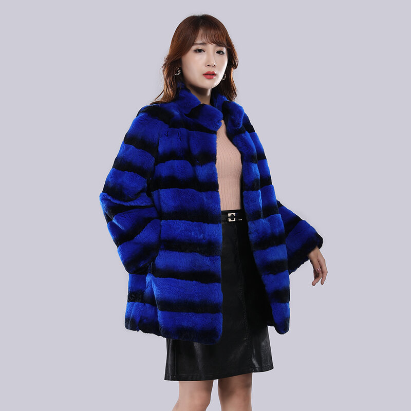 Зимнее женское пальто из натурального меха, зимняя женская искусственная куртка, Толстая теплая Высококачественная Роскошная Длинная женская искусственная кожа