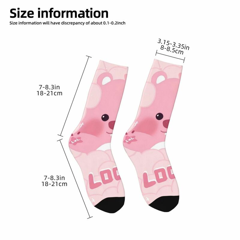 Pink Loopy kaus kaki pria wanita lucu bahagia kartun lucu kaus kaki Harajuku musim semi musim panas musim gugur musim dingin kaus kaki hadiah