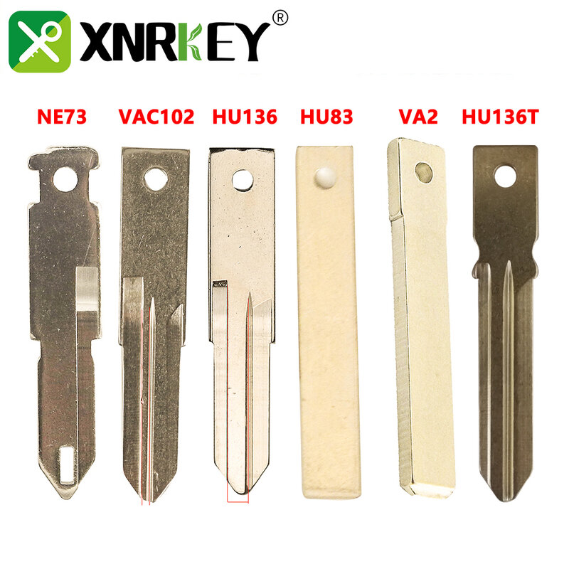 XNRKEY Uncut Car Key Blade VAC102 HU136 VA2 HU83 NE73 HU136T Blade for Renault for Peugeot 206 307 Remote Key