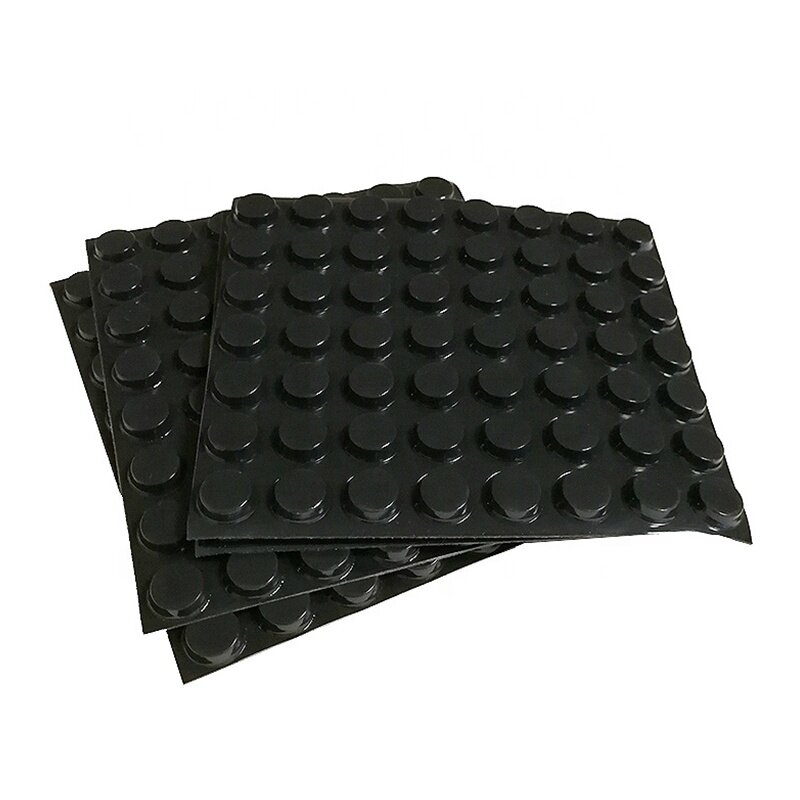 Coussretours de pied antichoc en caoutchouc polymère, produits de protection Bumpon, noir et gris, SJ5012, 12.7x3.6mm, 56 pièces par planche