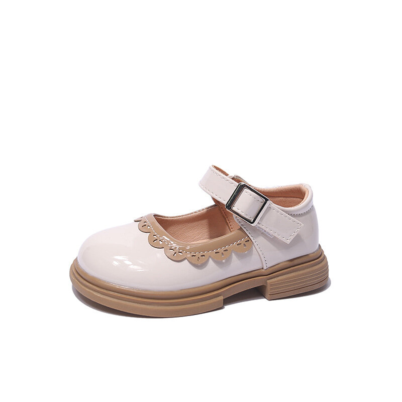 Туфли для девочек Новинка весна-осень детская кожаная обувь принцессы туфли на мягкой подошве в британском стиле для маленьких девочек модные туфли Casu