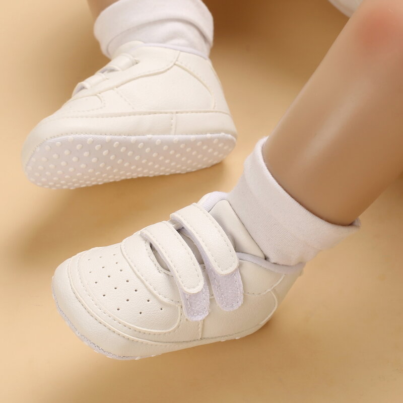 ชายและหญิงรองเท้าเด็กสีขาวชุดลำลองกีฬา First Walker เตียงรองเท้าสบายรองเท้าเด็กวัยหัดเดิน Soft Sole Baby Shower
