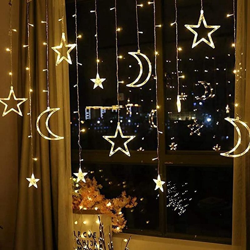1 комплект 3,5 м, декоративные Луны и звезды, фотосессия для Рамадана, украшение для дома