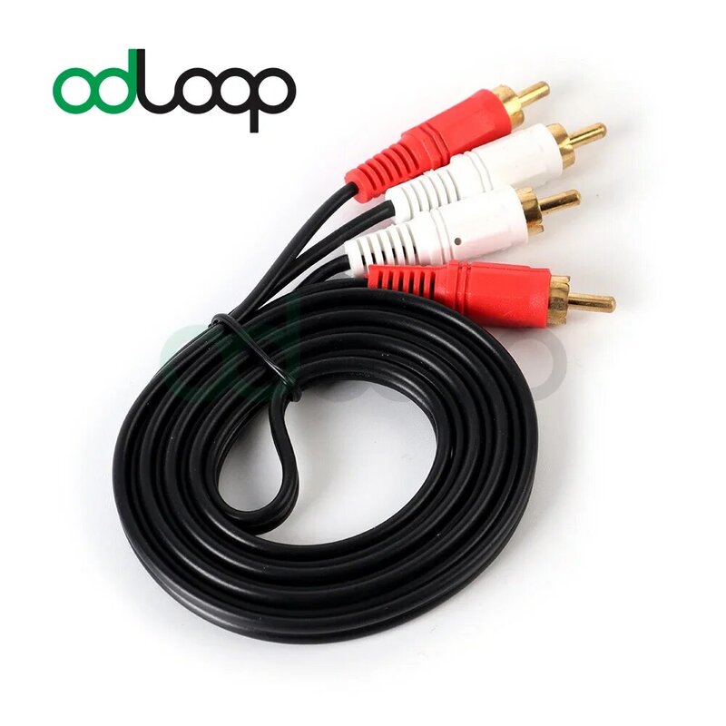 ODLOOP – câble Audio stéréo double 2 RCA, connecteur mâle à mâle, noir
