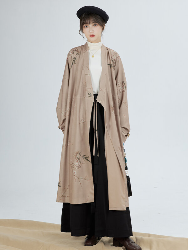 Improved Straight Trench Coat Original Improved Hanfu Women's Daily Commute