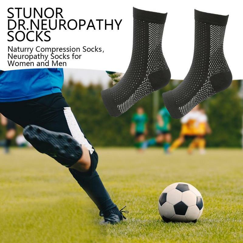 Toeless Neuropathy Socks for Women Men 1Pair Soothe Compression Socks for Neuropathy Pain Ankle Brace Plantar Swelling Relief