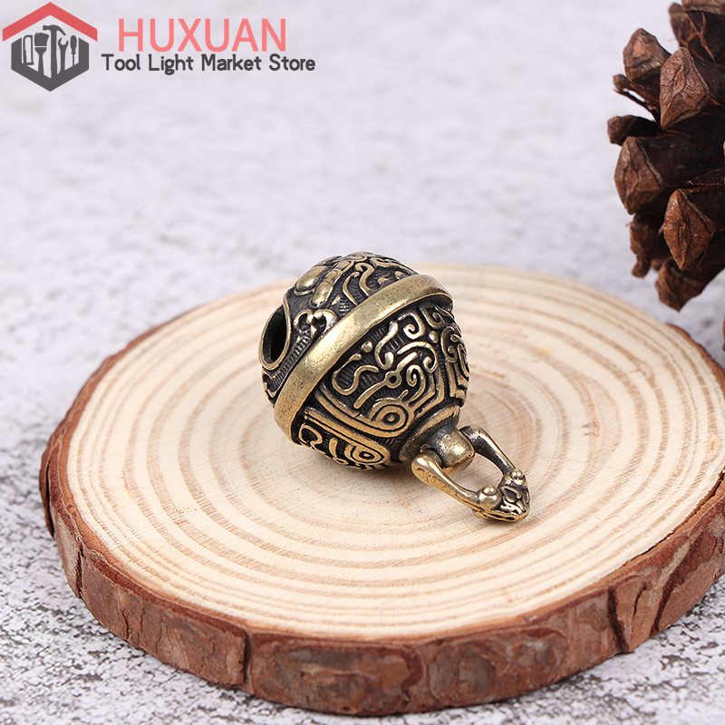 Szczęśliwy mosiężny element do rękodzieła i rękodzieła w kształcie dzwonka z kluczem do samochodu nadmuchiwany dzwonek sekty z brązu dzwon kreatywny prezent Fengshui domowy wisiorek