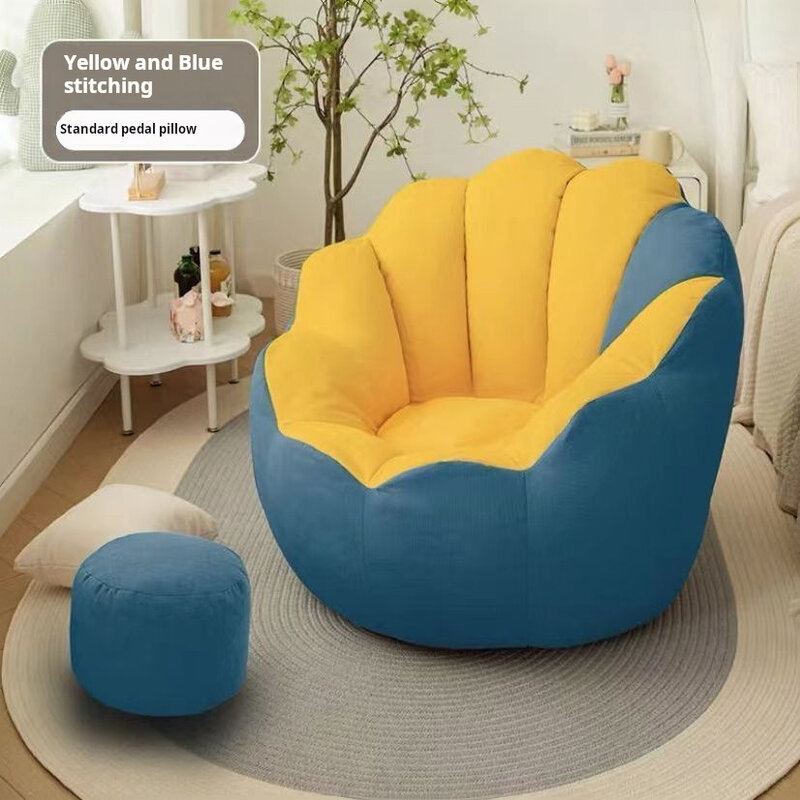 Único sofá reclinável preguiçoso para o quarto, sofá pequeno, saco de feijão popular, Internet