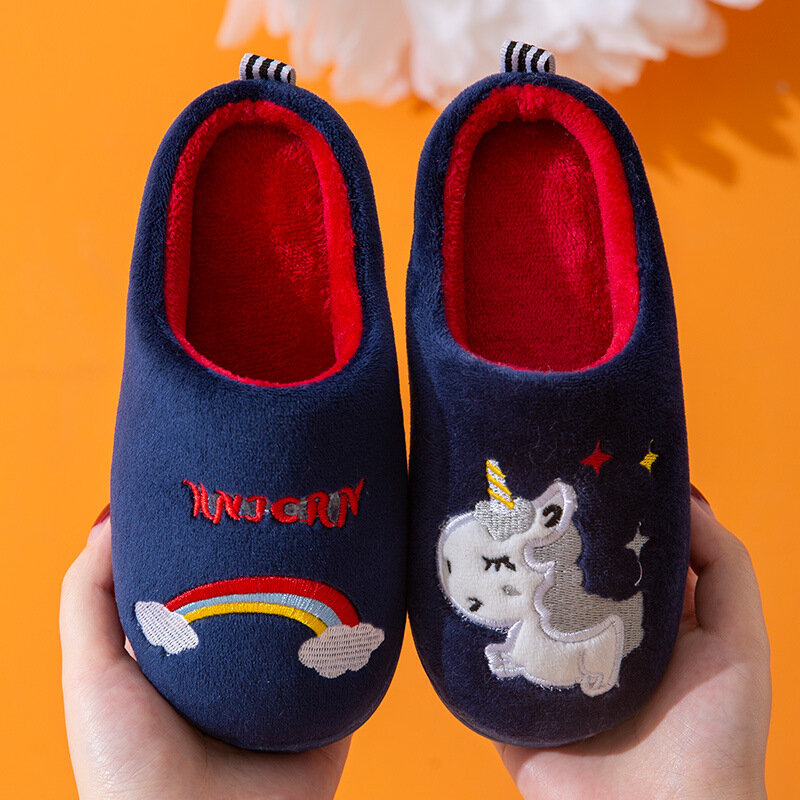 Katoon – pantoufles d'hiver pour enfants, chaussures d'intérieur pour bébés garçons et filles, tongs chaudes en tissu de coton
