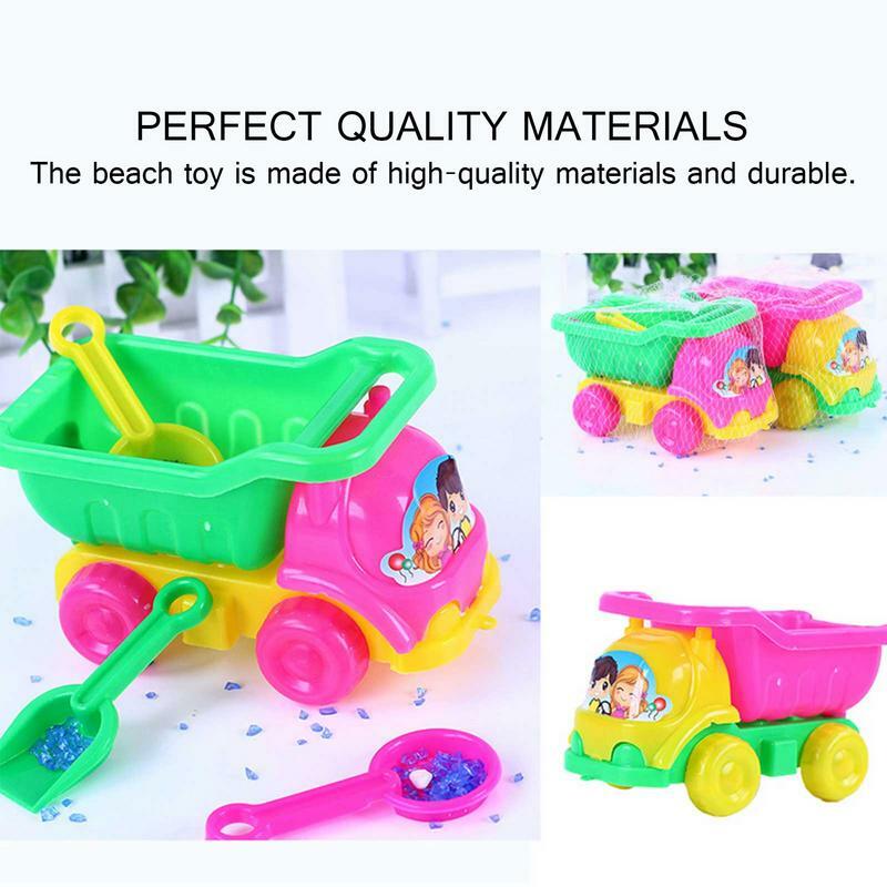 Camión de basura para niños, juguete de playa, camión de arena, vehículo de construcción, juguetes de playa, juego de pala de arena, herramienta de playa al aire libre