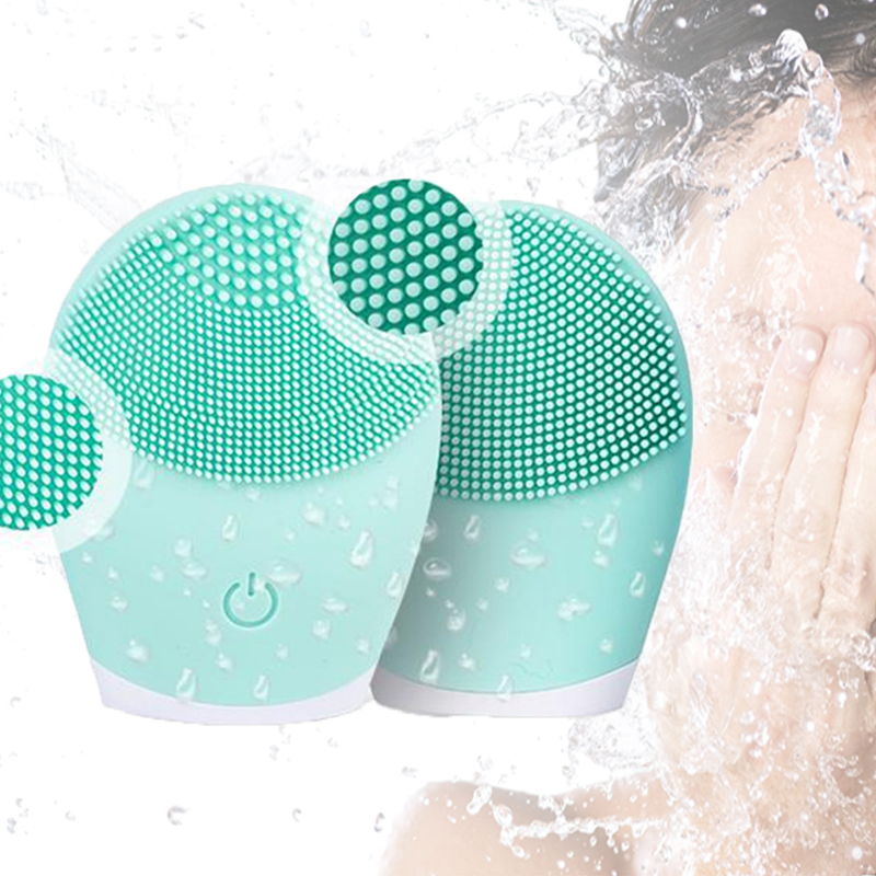 Silicone escova de limpeza facial rosto elétrico dispositivo limpo facial massager da pele mais limpo sonic vibração profunda poros escova de limpeza