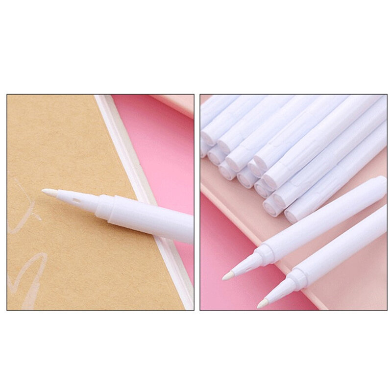 قلم ماركر الطباشير السائل الأبيض ، قلم السبورة قابل للمسح ، قلم الطباشير الخالي من الغبار ، يستخدم على الزجاج والنوافذ