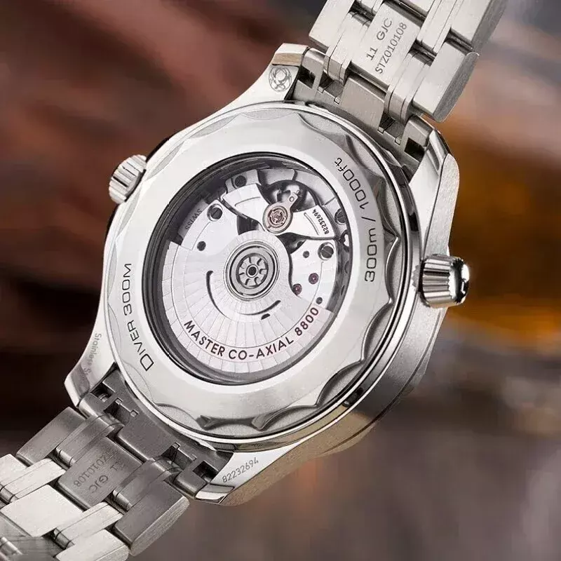 JHLU-Montre Mécanique NH35 pour Homme, Montre-Bracelet de Plongée en Clip de Saphir Vague, Horloge existent de Luxe, Originale