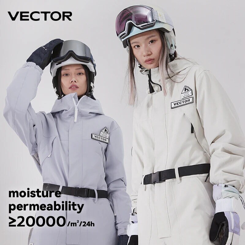 VECTOR pantaloni da sci da donna Extra spessi tuta intera dritta inverno caldo antivento impermeabile sport all'aria aperta Snowboard motoslitta