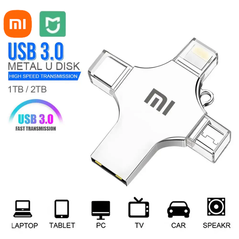 قارئ بطاقة ذاكرة MIJIA-xmi ، USB to Type C ، Micro TF ، محول OTG ، موصل USB للكمبيوتر المحمول ، 4 في 1