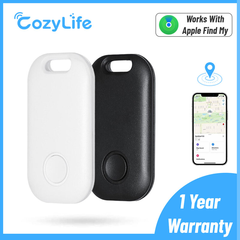 Bluetooth GPS-локатор CozyLife, смарт-трекер, устройство для защиты от потери, мини-видоискатель, работает с AirTag, Apple Find, мое приложение, глобальное позиционирование