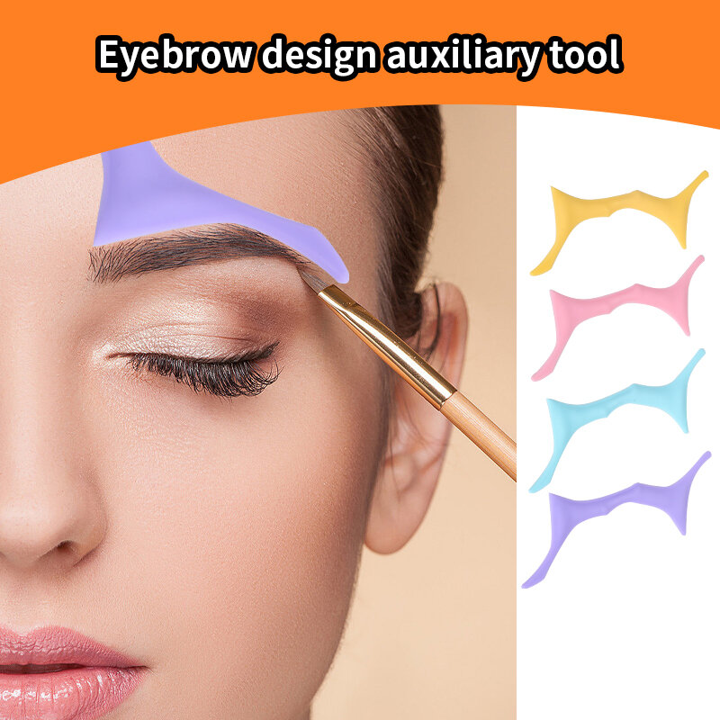 New Eyebrow Aid Baffler Six In One Silicone Eyebrow Aid Adjustable Eyebrow Grooming Tool