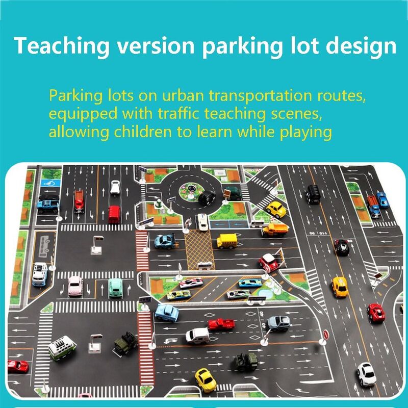 Baby Play Mat Traffic Car Map Kids Toys City Parking Lot Roadmap Climbing Mats Toys DIY Traffic Road Signs Road Carpet Playmat
