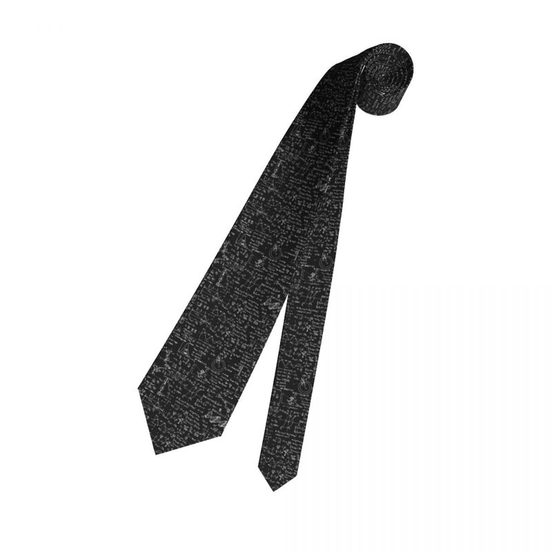 Custom Physics Equations Ties for Men Classic Nerd Geek Science Math Silk Business Neckties