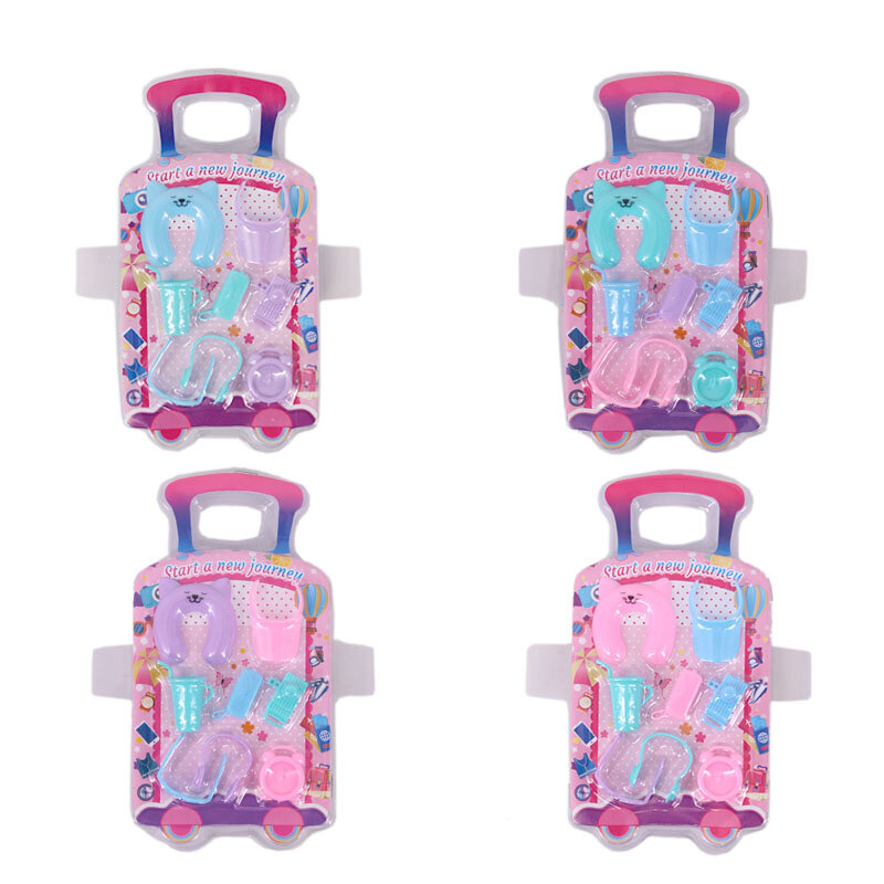 Кукла «Барби» розовая, 43 шт., аксессуары для одежды и обуви, чемодан для путешествий, игрушки, подходит для куклы «Барби» 18 дюймов, игрушки для девочек 1/6 BJD & Blythe