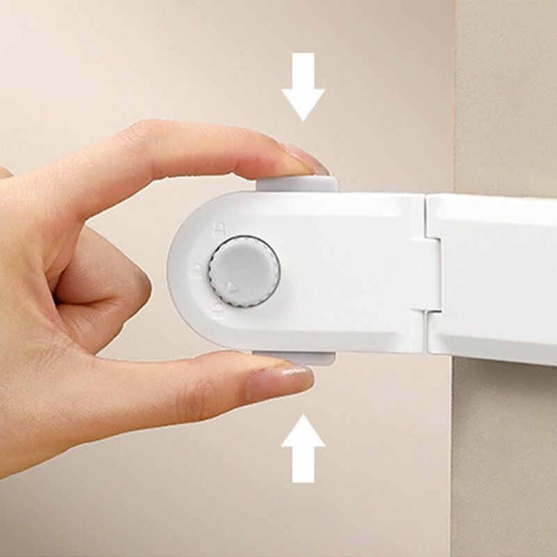 Protection Lock Anti-opening Self-Adhesive ABS Door Stopper Lock Home Security Lock Cabinet Door Lock Baby Safety Lock